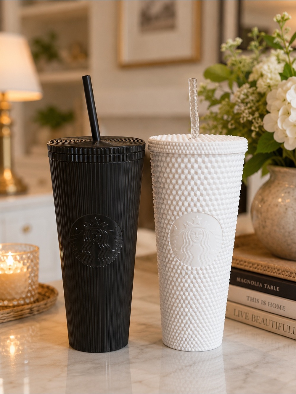 Starbucks Ribbed Reusable Tumbler - Black